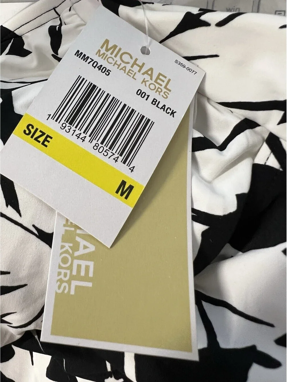 Michael Michael Kors Women's Printed Halter Tankini Top M